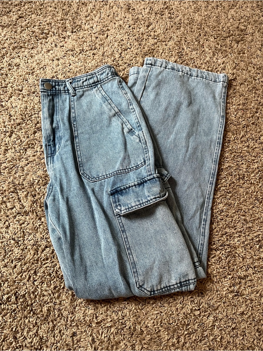 miami Light Blue Cargo Women's Jeans